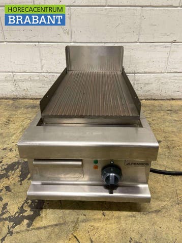 RVS Alpeninox Grillplaat Bakplaat Geribbeld 40 cm 400V, Ophalen of Verzenden, Nieuw zonder verpakking