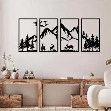 Boho Woodland Dieren Muursticker – Bosdieren Decoratie, Verzenden, Nieuw