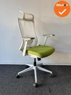 Verona Bureaustoel - Bestaande groene stoffering met wit net, Werkplek, Ophalen of Verzenden, Gebruikt, Stoel