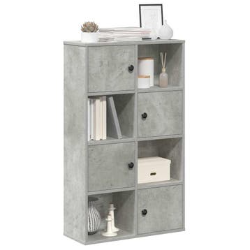 vidaXL Boekenkast 60x24x101,5 cm bewerkt hout betongrijs, Verzenden, Nieuw, Overige houtsoorten