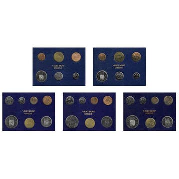 Nederland. Juliana. FDC jaarsets 1976 t/m 1980 van s Rijks, Postzegels en Munten, Munten | Nederland