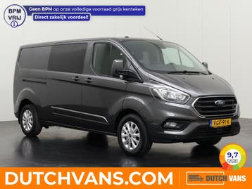Ford Transit Custom 2.0TDCI Dubbele-cabine 2020 L2 H1 Diesel, Auto's, Euro 6, Nieuw, Ford, Zilver of Grijs