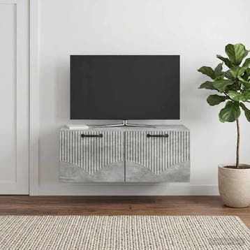 vidaXL Wandbeugel TV-kast Betongrijs 78,5 x 41 x 30 cm, Minder dan 50 cm, Verzenden, Nieuw, Minder dan 100 cm