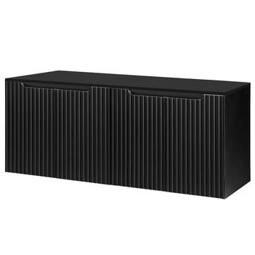 Wastafelonderkast met wastafelblad Newport 160x60x40 cm zwar, Huis en Inrichting, Badkamer | Badkamermeubels, Verzenden, Nieuw