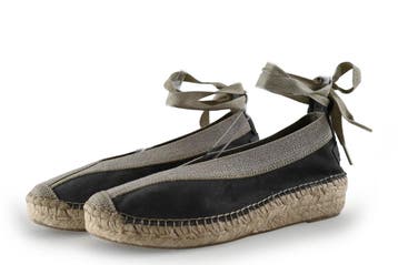 Shabbies Amsterdam Espadrilles in maat 38 Grijs, Shabbies Amsterdam, Verzenden, Zo goed als nieuw, Grijs