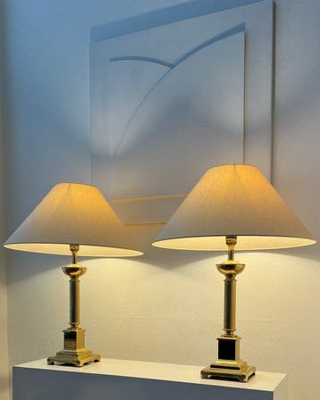 Herda Verlichting - Tafellamp (2) - Chique hoge gietijzeren, Nieuw
