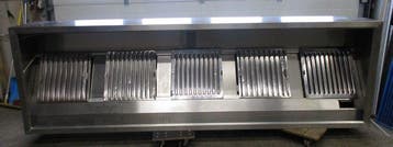 RVS Afzuigkap met 5 filters, B320 x D100 x H50cm, boxmodel,, Gebruikt