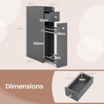 LIVSK Badkameropbergkast - Uitschuifbare Lades - Wieltjes -, Doe-het-zelf en Verbouw, Verzenden, Nieuw