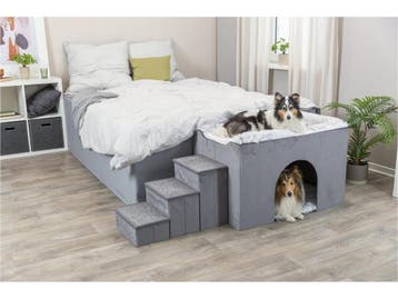 Trixie Harvey - Hondenmand - Trap - Grijs - Wit - 119X50X47, Verzenden, Nieuw