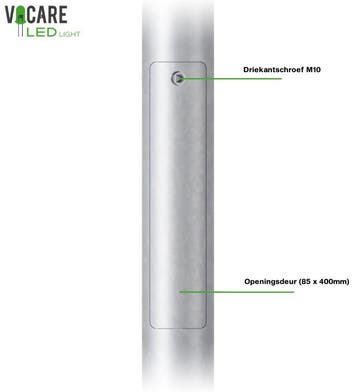 3 meter bovengronds stalen lantaarnpaal / lichtmast, Nieuw