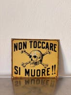 Antiek en zeldzaam industrieel elektrisch waarschuwingsbord, Antiek en Kunst