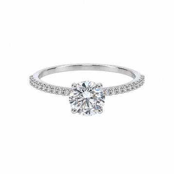 Zonder minimumprijs - Ring - 14 karaat Witgoud - 1.19ct. tw., Nieuw