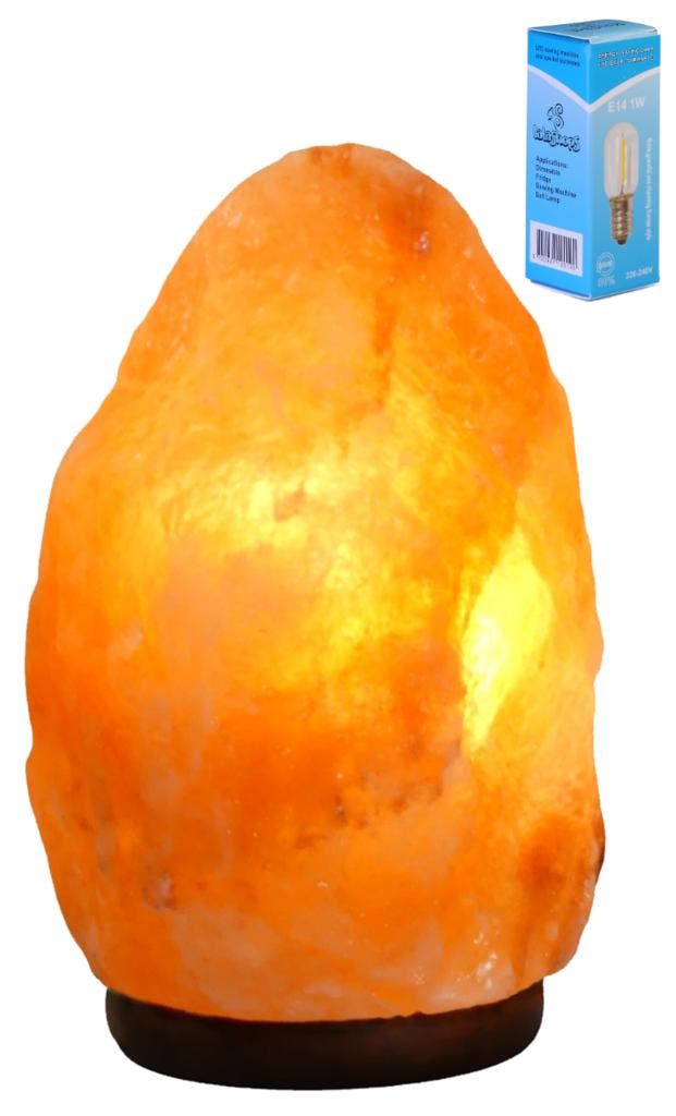 Zoutlamp 6-8kg met LEDLAMP - Himalaya Zout 100% Natuurlij..., Huis en Inrichting, Lampen | Tafellampen, Nieuw, Ophalen of Verzenden
