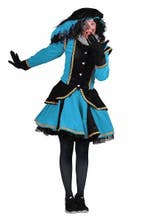 Zwarte Piet Dame Madrid Turq-Zwart - XS, Diversen, Sinterklaas, Verzenden, Nieuw
