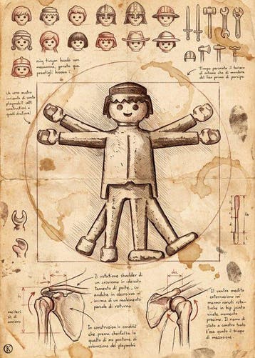 Kleury.art - [XL MATTE PAPER] Da Vinci Style: Vitrivuian