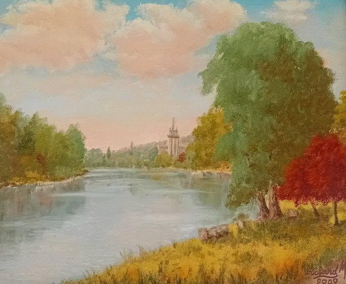 Richard Michel (XX) - Bord de seine, Antiek en Kunst, Kunst | Schilderijen | Klassiek