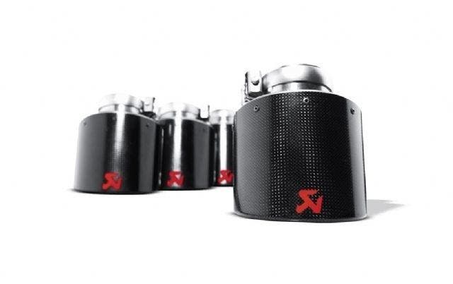 Nissan GT-R R35 Akrapovic titanium carbon eindtips (dia 125, Auto diversen, Tuning en Styling, Verzenden