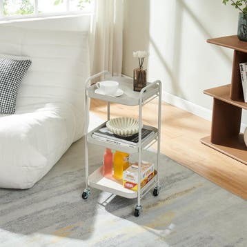 Serveerwagen Kelevn trolley 67x33x31 cm grijs [en.casa], Verzenden