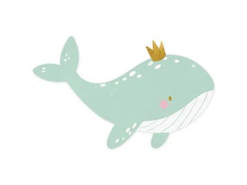 Servetten Walvis met kroontje (20st), Ophalen of Verzenden, Nieuw