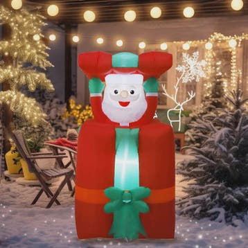 Opblaasbare Kerstman 1.5M - Feestelijke Tuindecoratie met LE, Verzenden, Nieuw