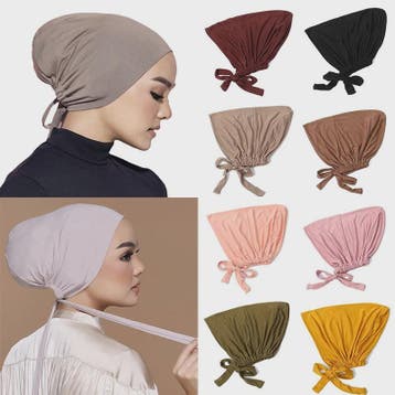 Zachte Modal Binnen Hijab Cap met Strik - Islamitische Turba, Verzenden, Nieuw