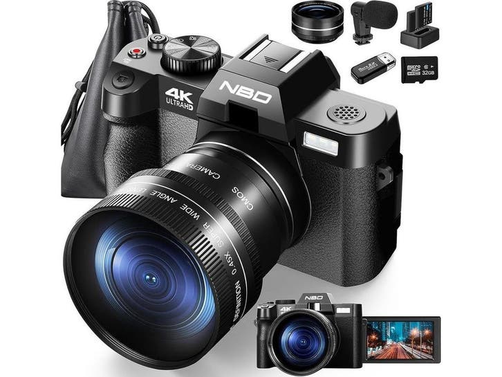 NBD QT - Compact Camera - 48MP 4K Vlogcamera met 16x Zoom -, Audio, Tv en Foto, Fotocamera's Digitaal, Zo goed als nieuw, Verzenden