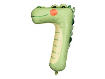 Folieballon Krokodil Cijfer 7 (81cm), Hobby en Vrije tijd, Ophalen of Verzenden, Nieuw