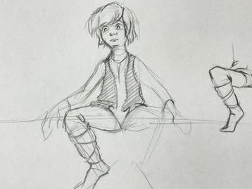 Walt Disney - Originele tekening uit een animatiefilm van, Nieuw
