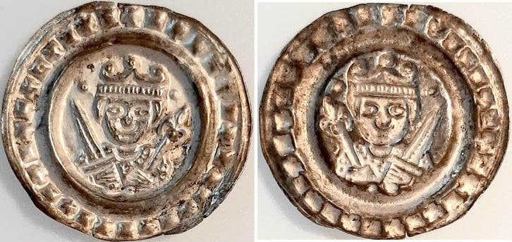 Duitsland Brakteat um 1250 Ulm Cc164, Konrad Iv bis Konra..., Postzegels en Munten, Munten | Europa | Niet-Euromunten, Verzenden