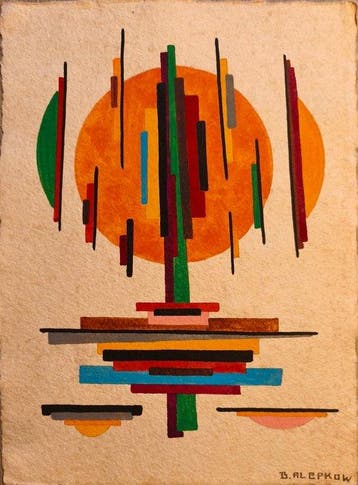 Boris Alepkow (XX) - Composition géométrique, Antiek en Kunst, Kunst | Schilderijen | Modern