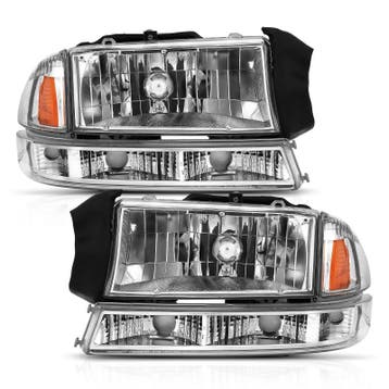 ANZO 1997-2004 Dodge Dakota Crystal Headlight Set Chrome, Ophalen of Verzenden, Nieuw