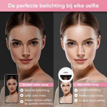 JUST23 Ringlamp voor Telefoon, Laptop &amp; Tablet – Selfie, Ophalen of Verzenden, Zo goed als nieuw