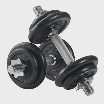 SONGMICS Verstelbare Dumbbell Set - 2 x 15 kg (Totaal 30 kg), Verzenden, Nieuw