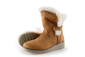 Skechers Enkellaarzen Meisjes in maat 34 Cognac, Verzenden, Jongen of Meisje, Schoenen, Skechers