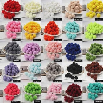 Mix van Zachte Pompoms (8-30mm) voor Knutselen, Decoratie &, Hobby en Vrije tijd, Verzenden, Nieuw
