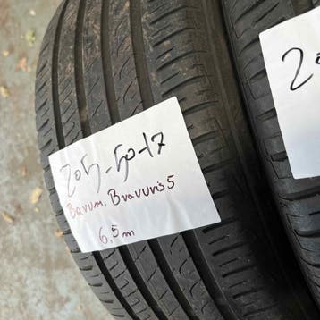 2 x Barum Bravuris 205-50-17 Zomerbanden 6,5mm, Gebruikt, 17 inch, Band(en), Personenwagen