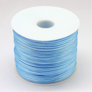 2 meter satijnkoord macramé koord van ca. 1,5 mm Cornflow.., Ophalen of Verzenden, Nieuw, Draad