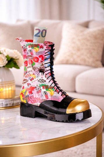 Spaarpot - Hars - Pop Art Design Boot Money, Antiek en Kunst