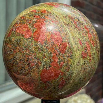 unakiet Fine quality Unakite Sphere - Hoogte: 13.5 cm -