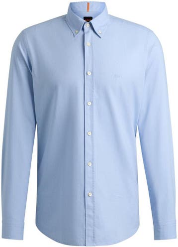 BOSS Rickert Overhemd Lichtblauw maat M Heren, Kleding | Heren, Overhemden, Verzenden, Nieuw, BOSS
