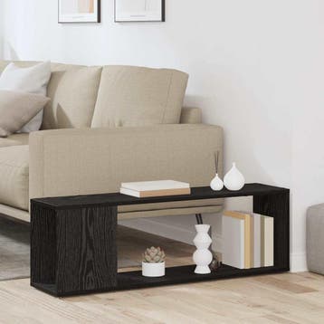 vidaXL Tv-meubelset 100 x 24 x 63 cm Zwart Bewerkt hout, Huis en Inrichting, Minder dan 50 cm, Verzenden, Nieuw, Minder dan 100 cm