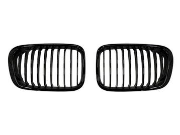 Glans Zwart Nieren BMW E46 Sedan/Touring -01 & Compact B2291, Nieuw