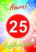 25 jaar verjaardag poster - 25 jaar versiering, Ophalen of Verzenden, Nieuw