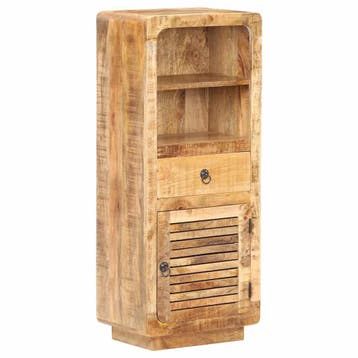vidaXL Hoge kast 45x32x110 cm ruw mangohout, Verzenden, Nieuw