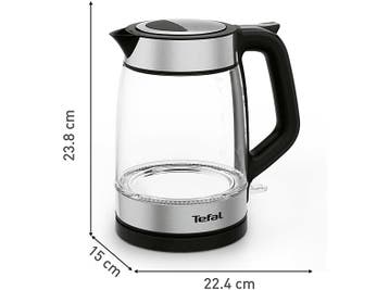 Tefal -   Glass Kettle Waterkoker Transparant, 1 tot 2 liter, Verzenden, Nieuw