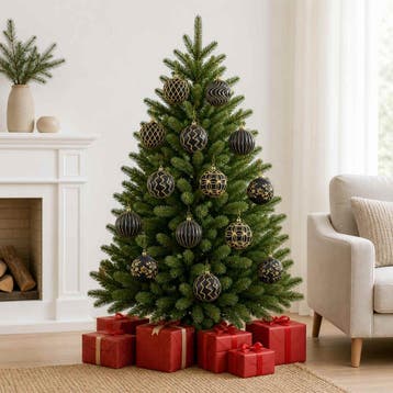 vidaXL Kerstbalset XL 18 st Zwart en Goud Dia. 8 cm, Diversen, Verzenden, Nieuw