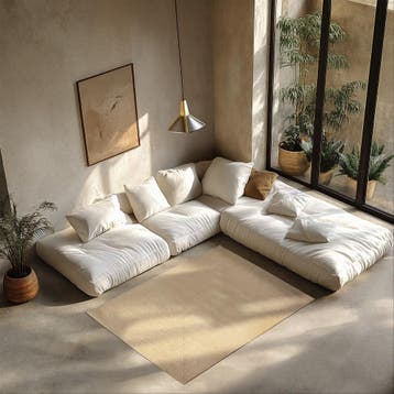 Gevlochten vloerkleed Vibe van jute, boho-stijl, Verzenden, Nieuw