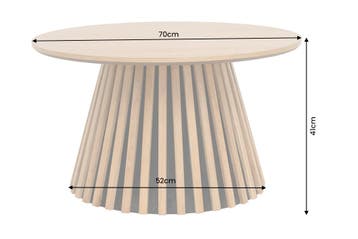 Salontafel VALHALLA WOOD Ø 70cm rond eiken hout fineer, Ophalen of Verzenden, Nieuw