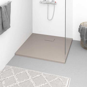 vidaXL Douchebak 90x80 cm SMC bruin, Verzenden, Nieuw