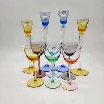 V.Nason&C. - Drinkset (10) - Wereldcollectie - Muranoglas -
